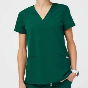 Figs xs hunter green scrub top